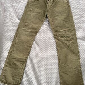Ralph Lauren Olive Green Sullivan Slim Jeans